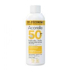 RECARGA-SPRAY-SOLAR-ECOLÓGICO-NIÑOS-SIN-PERFUME-SPF-50-ACORELLE-150-ml